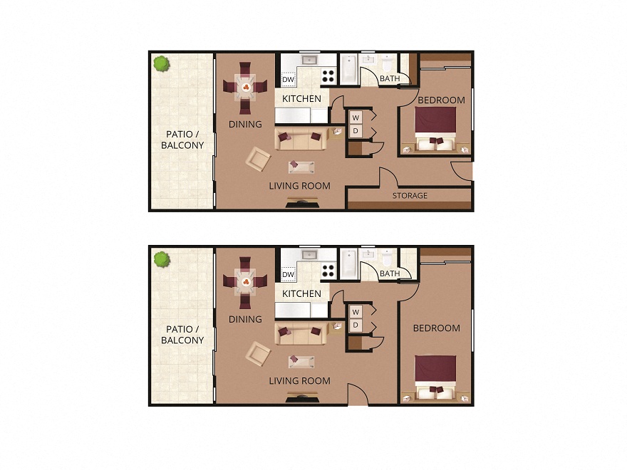 One & Two Bedroom Apartments in Danville, CA Floor Plans